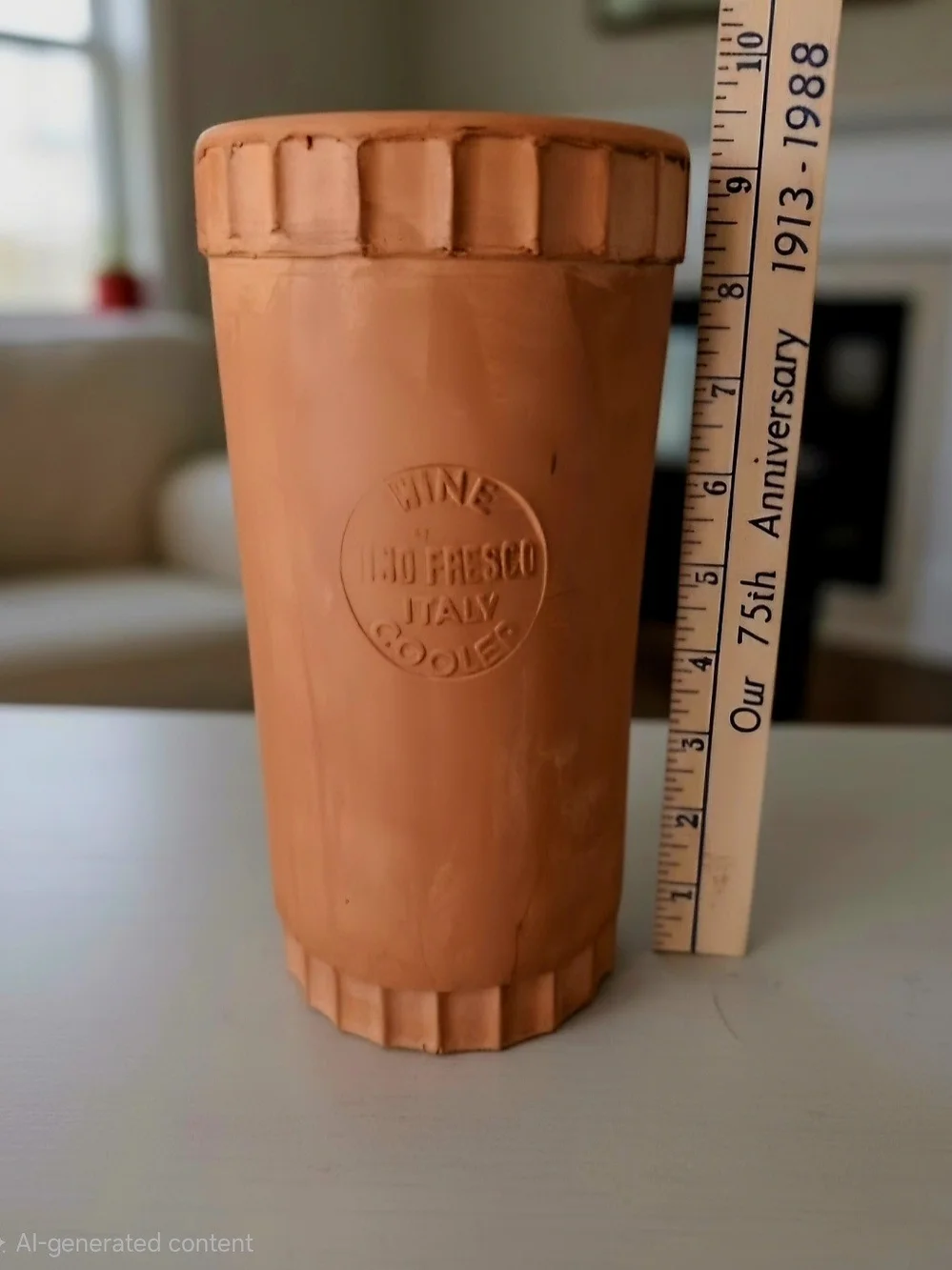 Vintage Italian terracotta wine cooler 